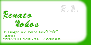 renato mokos business card